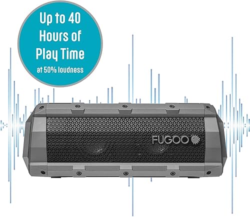 Miniatura 6 de Fugoo Element IPX7 - Altavoz Bluetooth portátil para exteriores, barro, nieve, arena, impermeable, flota en el agua, 40 horas de reproducción,