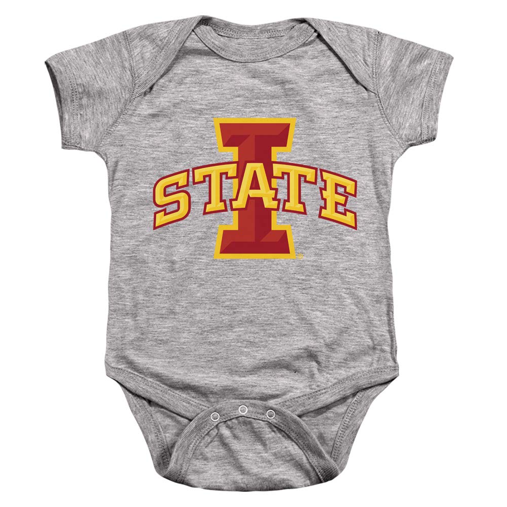 Iowa State University CyclonesOfficial Distressed Primary Unisex Infant Snap Suit for Baby, Athletic Heather, Medium (12 Months)