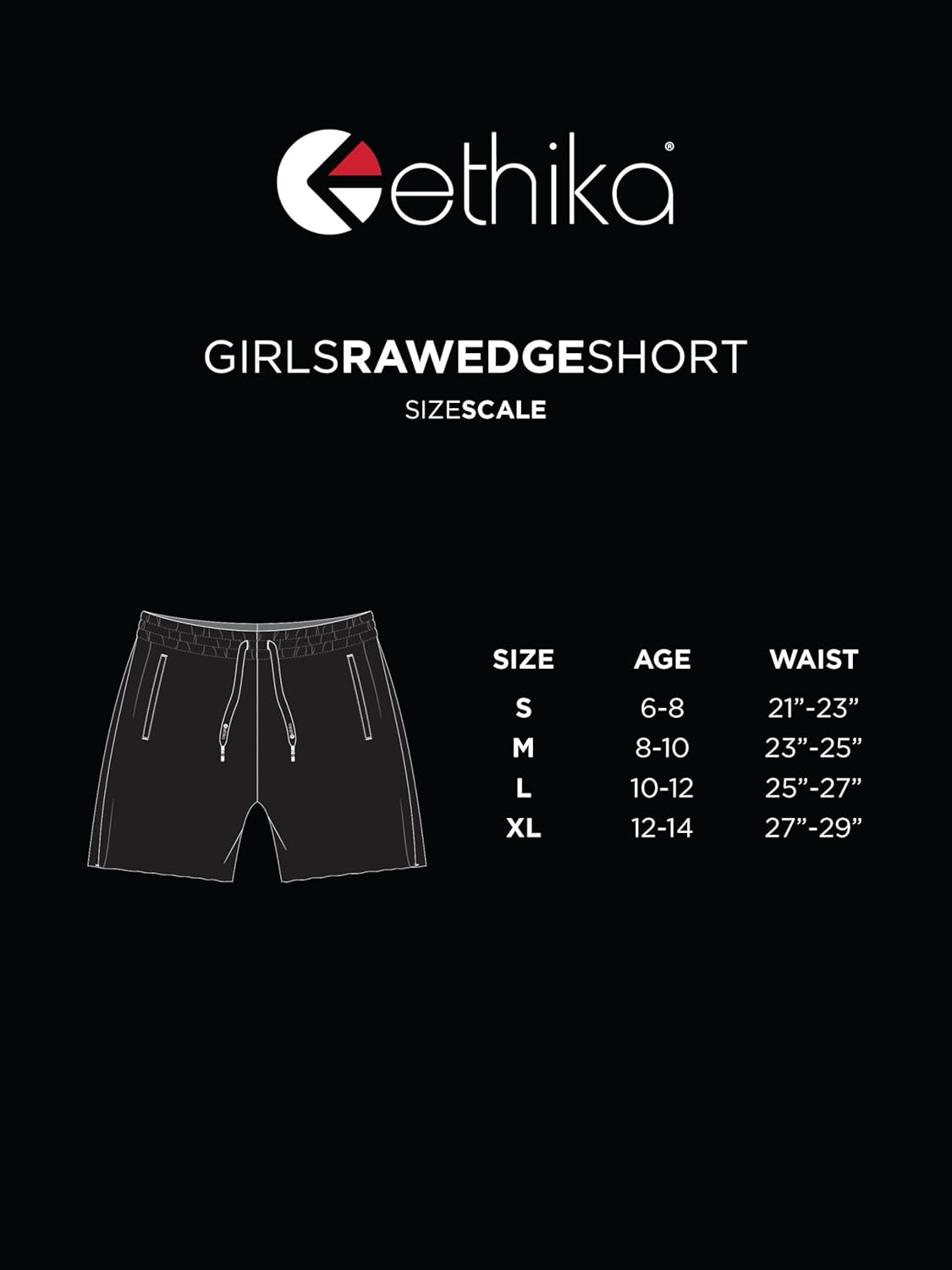 Ethika Girl's Raw Edge Sweat Short | Heather
