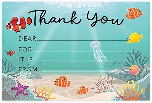 Miniatura 11 de Andaz Press Tarjetas de agradecimiento para niños con relleno en blanco – 20 tarjetas incluyendo sobres con temática pirata de género neutro