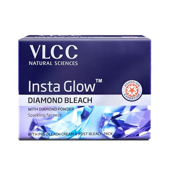 Diamond Bleach Insta Glow Diamond?brightness & glow Sparkling and purified skin with Colloidal Diamond, Skin Purifier, Hydrator & Premature Aging of the Skin.
