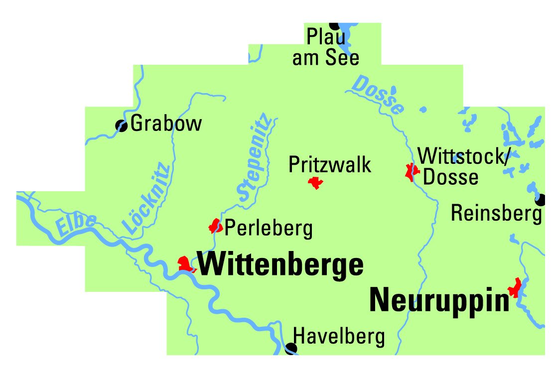 ADFC-Regionalkarte Prignitz, 1:75.000, mit Tagestourenvorschlägen, reiß- und wetterfest, E-Bike-geeignet, mit Knotenpunkten, GPS-Tracks Download,: Zwischen Elbe und Müritz: 717