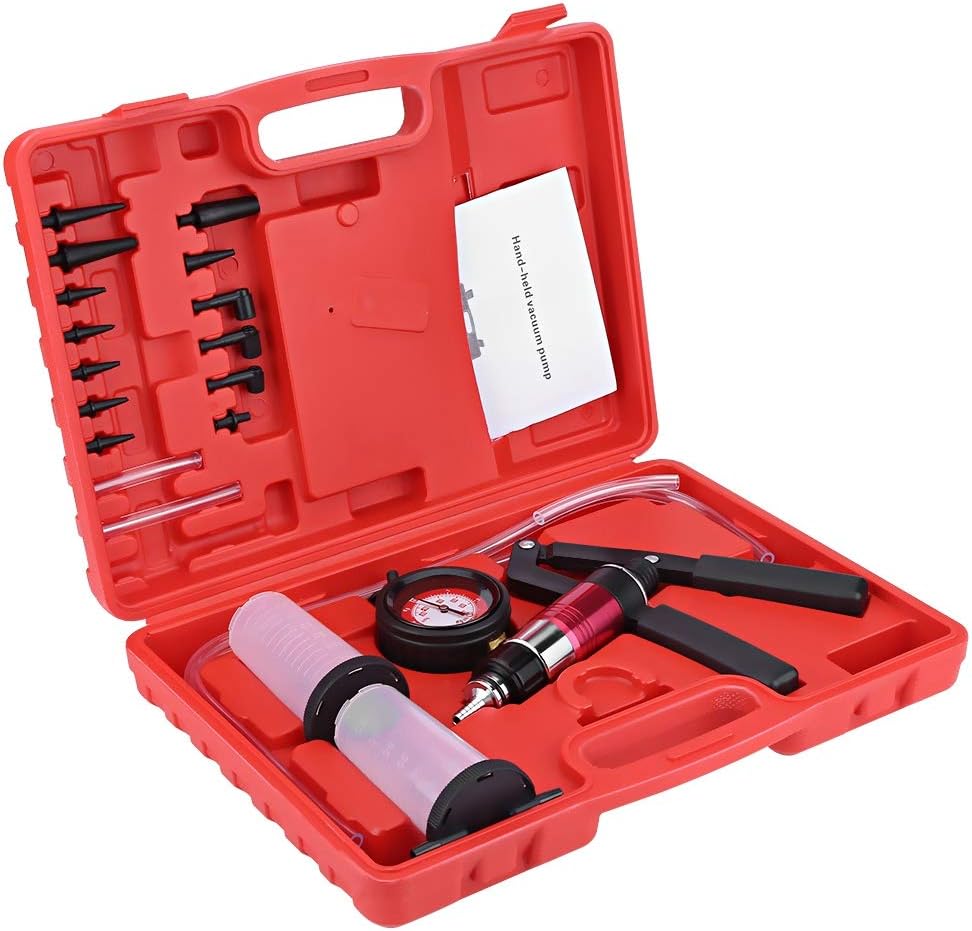 Brake Bleed Kit, 22pcs Hand Held Brake Bleeder Tester Set Bleed Kit