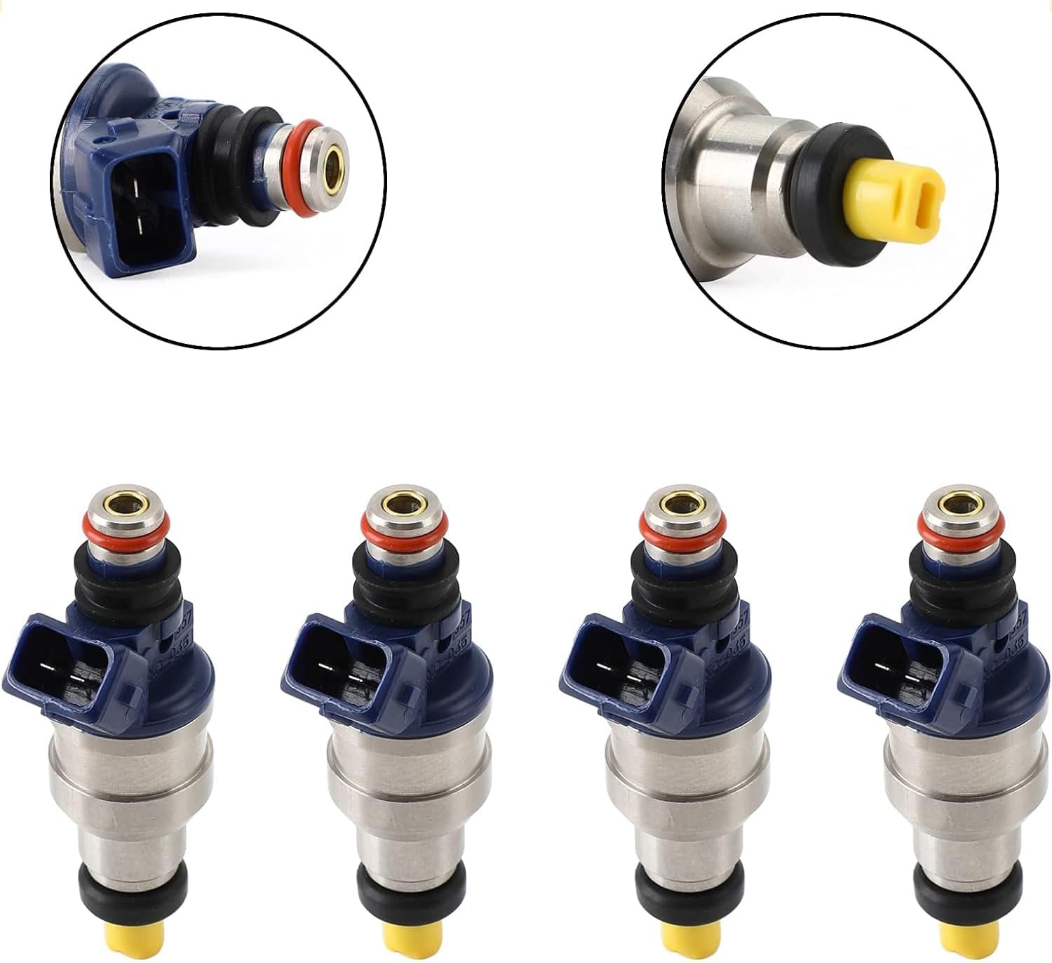 4Pcs Fuel Injectors Compatible with 1996-1999 Mitsubishi Eclipse Spyder L4 2.4, Compatible with 1994-1998 Galant De L4 2.4, Replace# INP065, 842-12147, MDH275