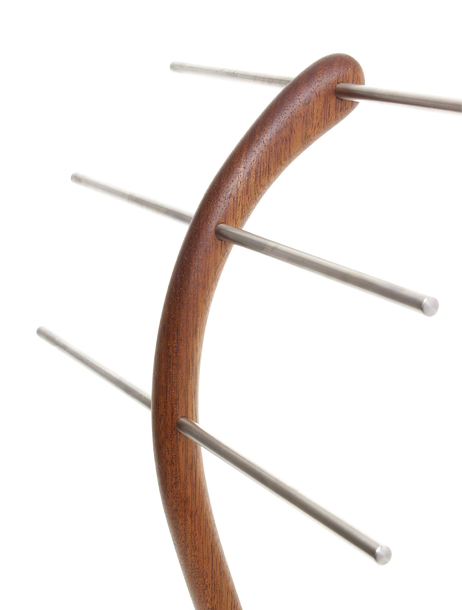 Wood-and-Steel-Design Schmuckbäumchen, Mahagoni Holz, 3 Ebenen | Schmuckständer, Schmuckhalter, Schmuckbaum