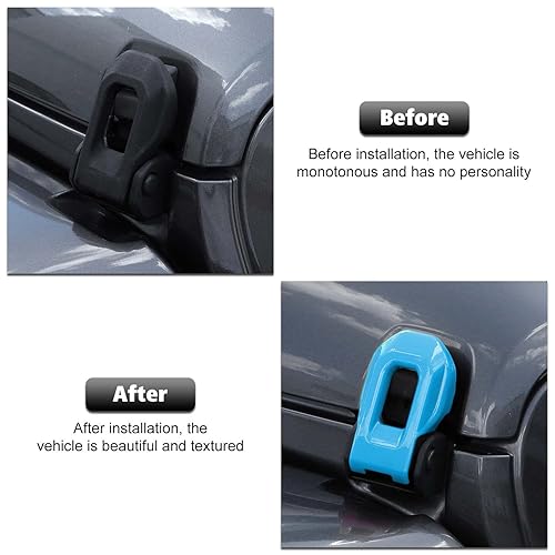 Miniatura 2 de RT-TCZ Cubierta de pestillo de capó, soportes exteriores de bloqueo de capó, accesorios de decoración de ABS para Jeep Wrangler JL JLU y Gladiator