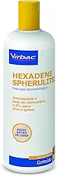 Virbac Hexadene Shampoo Spherulites Tratamento Piodermites para Cães e Gatos 500 mL