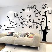 Purekay Pegatinas de Pared 3D Árbol Familia Marco de Fotos…