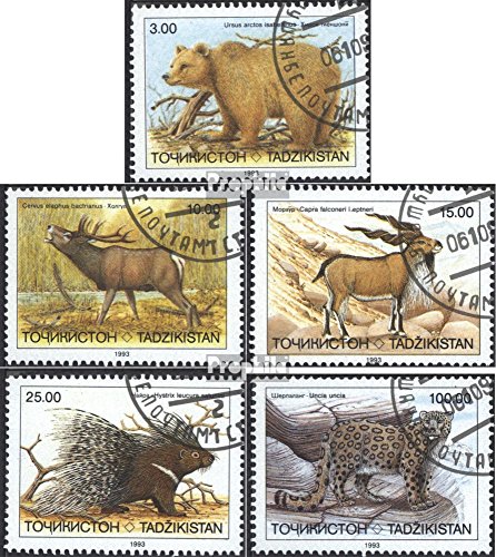 Prophila Collection Tagikistan 22-26 (completa Edizione) 1993 Colpiti Mammiferi (Francobolli per i collezionisti) altri mammiferi