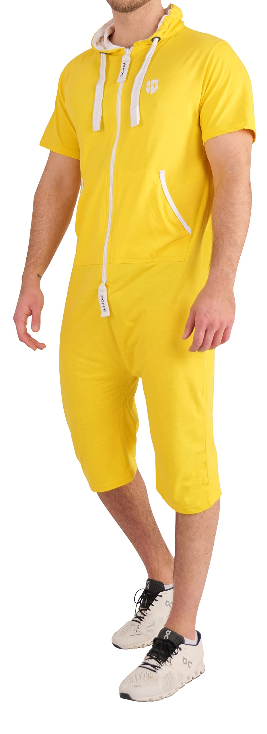 Gennadi Hoppe Herren Jumpsuit kurz Overall Einteiler Jogger für den Sommer