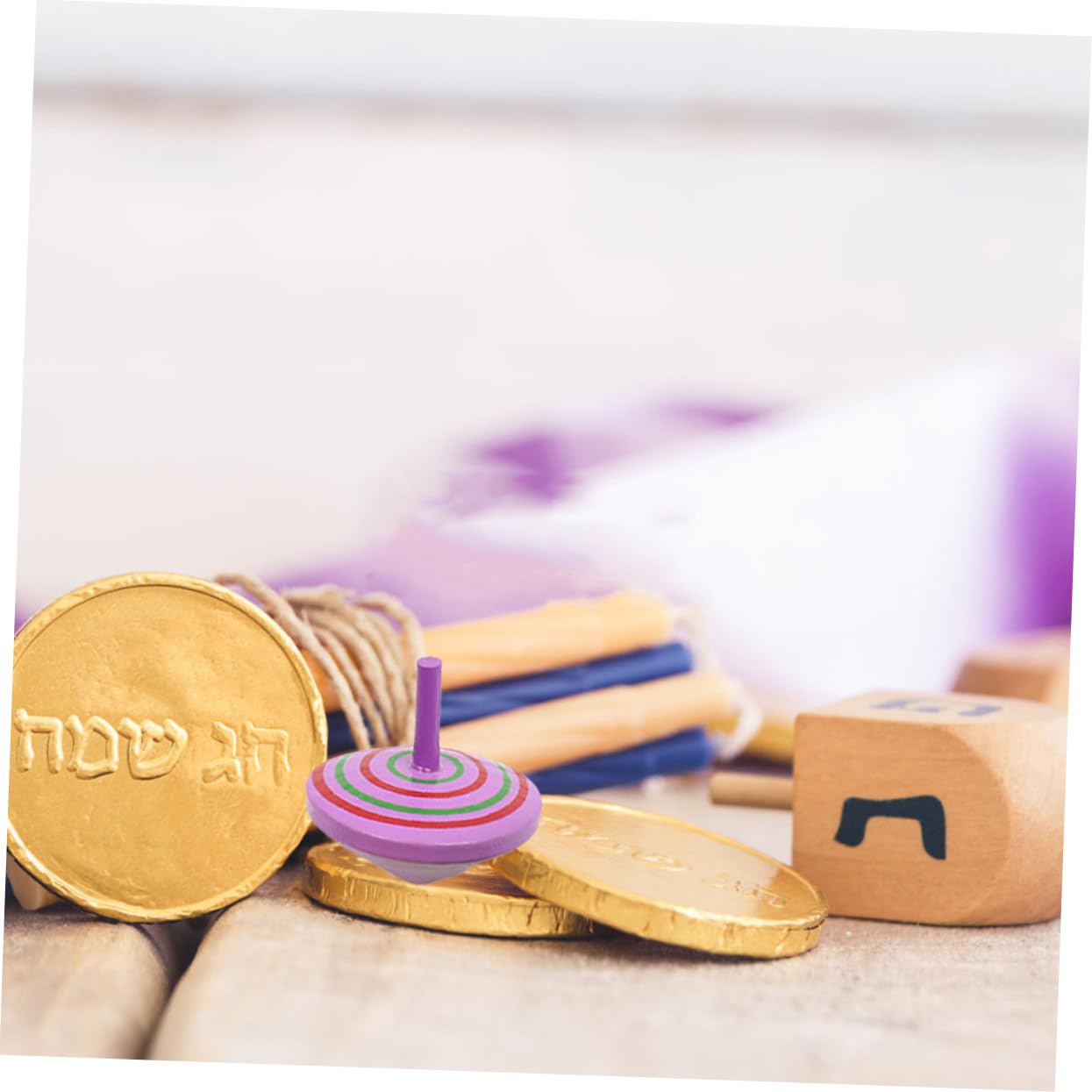 Totority Rotating Gyro Toy for Boys and Girls 15pcs Wooden Spinning Top Educational Fidget Toys Boys and Girls Random