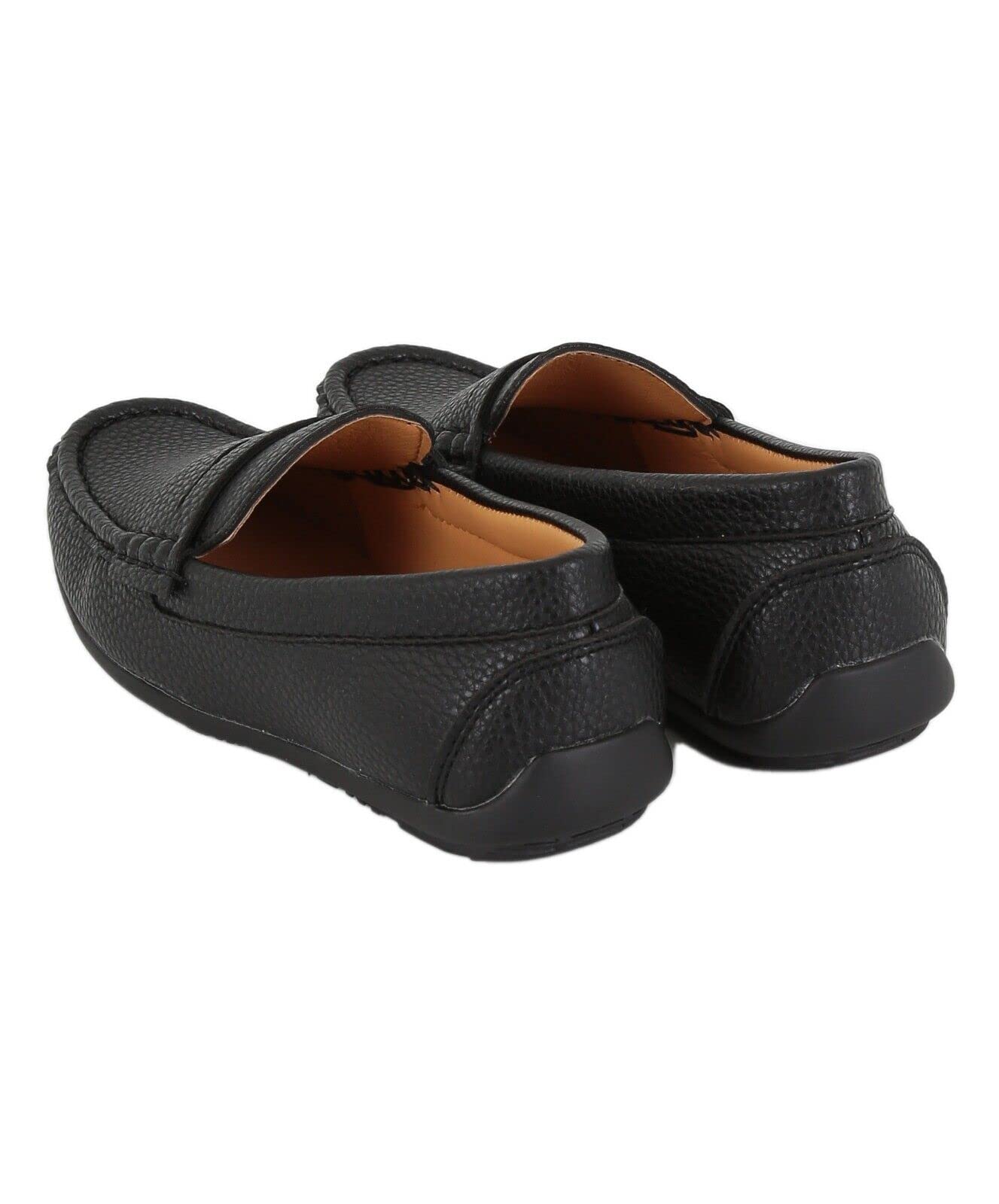 Mocassino da Ragazzo in Ecopelle con battistrada, Mocassino da Sposa, Classico, Elegante, Casual, Mocassino, Scarpe Nero Piatte Taglia UE 24