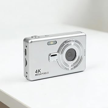 CCD 1080P Camera With 96MP Pixel Sensor, 16X Zoom, 2.4 Inch IPS LCD, USB Powered, AVI Video Capture And JPG Export(Silver)