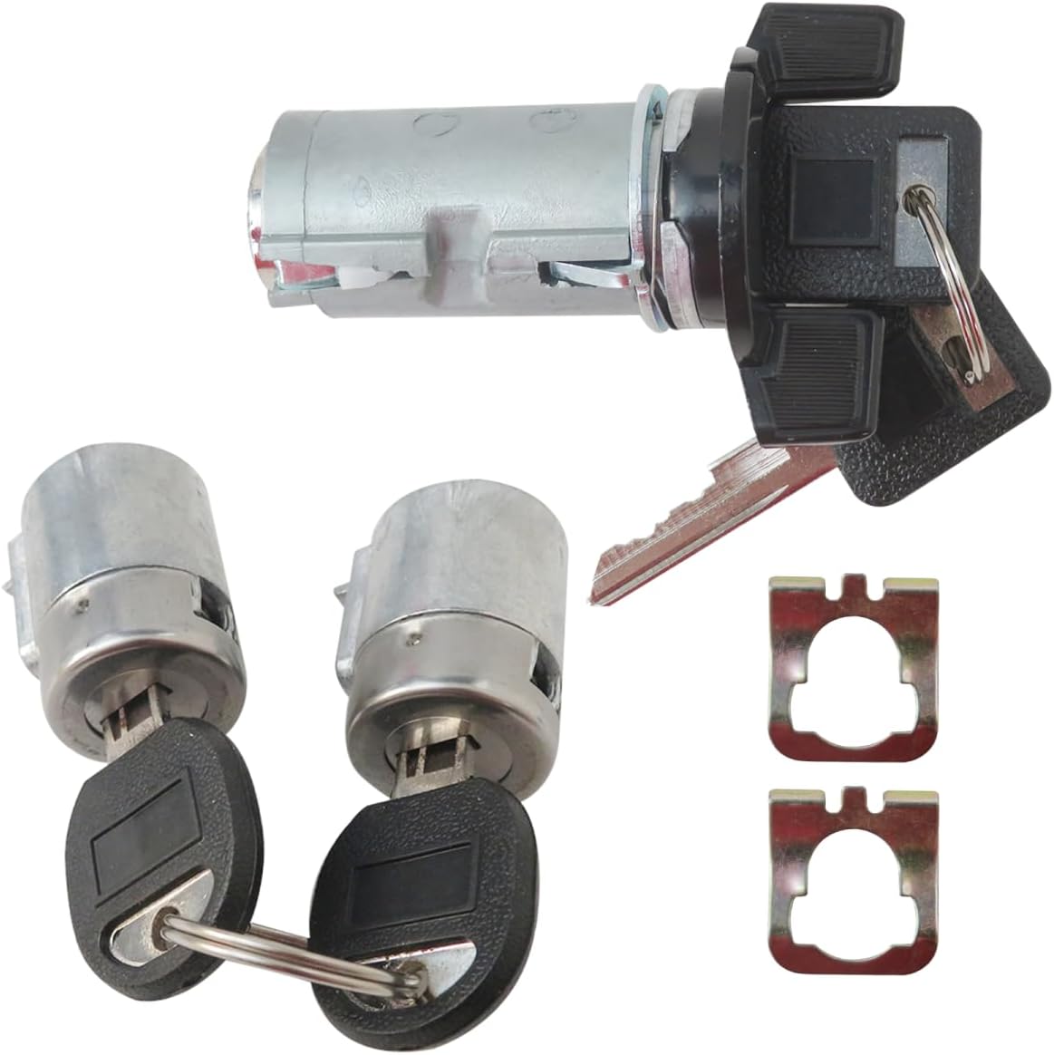 Premium Replacement Ignition and Door Lock Key Switch Cylinder Set W/2 Keys Compatible for Chevrolet C/K Full Size Pickup 1988-1994 Replace for 701400 700843