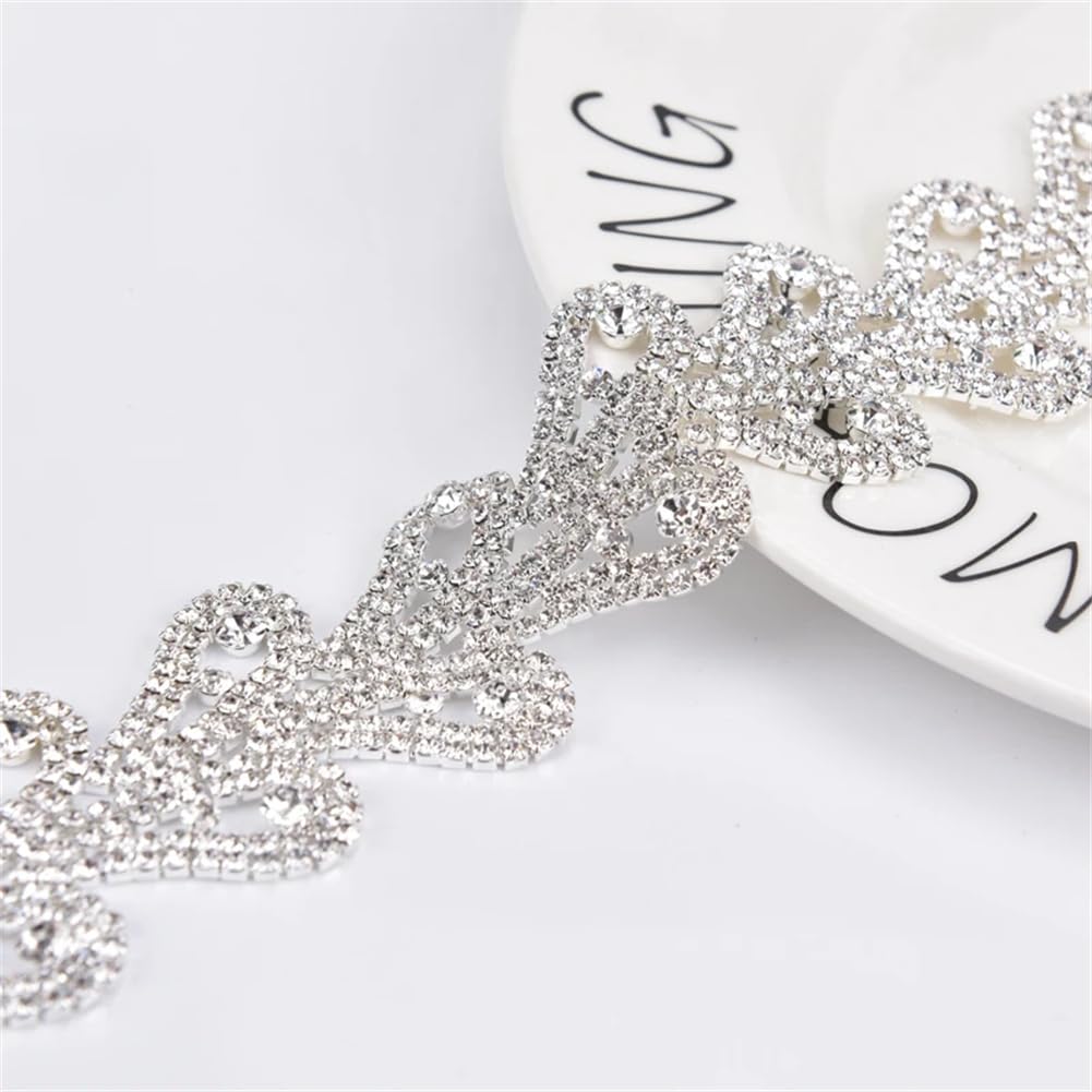 Chaîne de fleurs en verre pour customiser une robe de mariée galon couture 4,5m