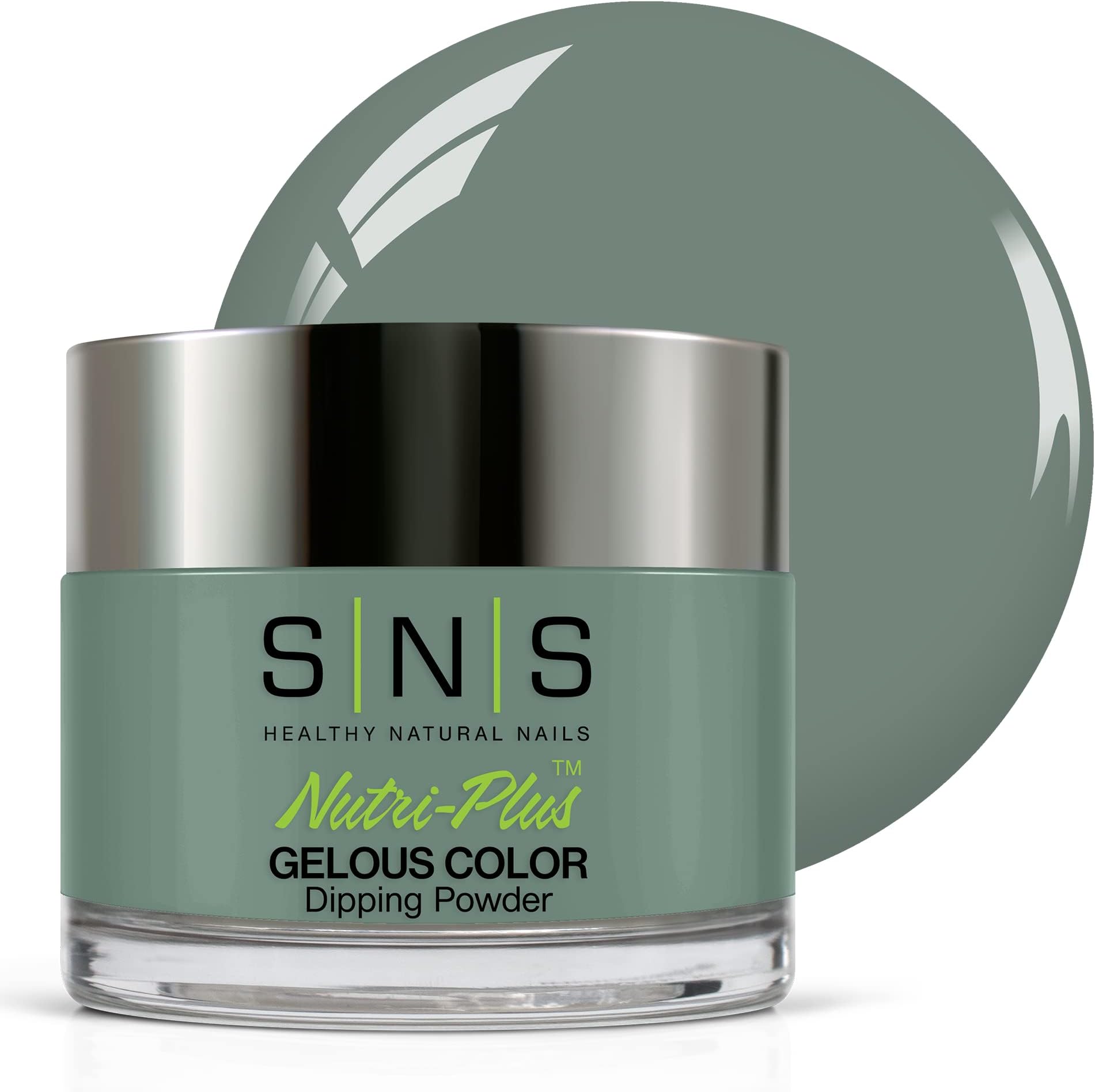 SNS Nail Dip Powder, Gelous Color Dipping Powder - Arm Candy (Green/Seafoam), EE13 - Long-Lasting Acrylic Nail Color & Polish Lasts 14 Days - Low-Odor & No UV Lamp - 1 Oz