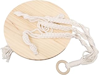 Holibanna Bohemia Wind Chime Hanging Shelf Hanging Basket Cotton Rope Pendant Household The Bell Flower Pot Stand Small Hanger Wall Bracket Ledge Bohemian Wall Decoration Hanger Books