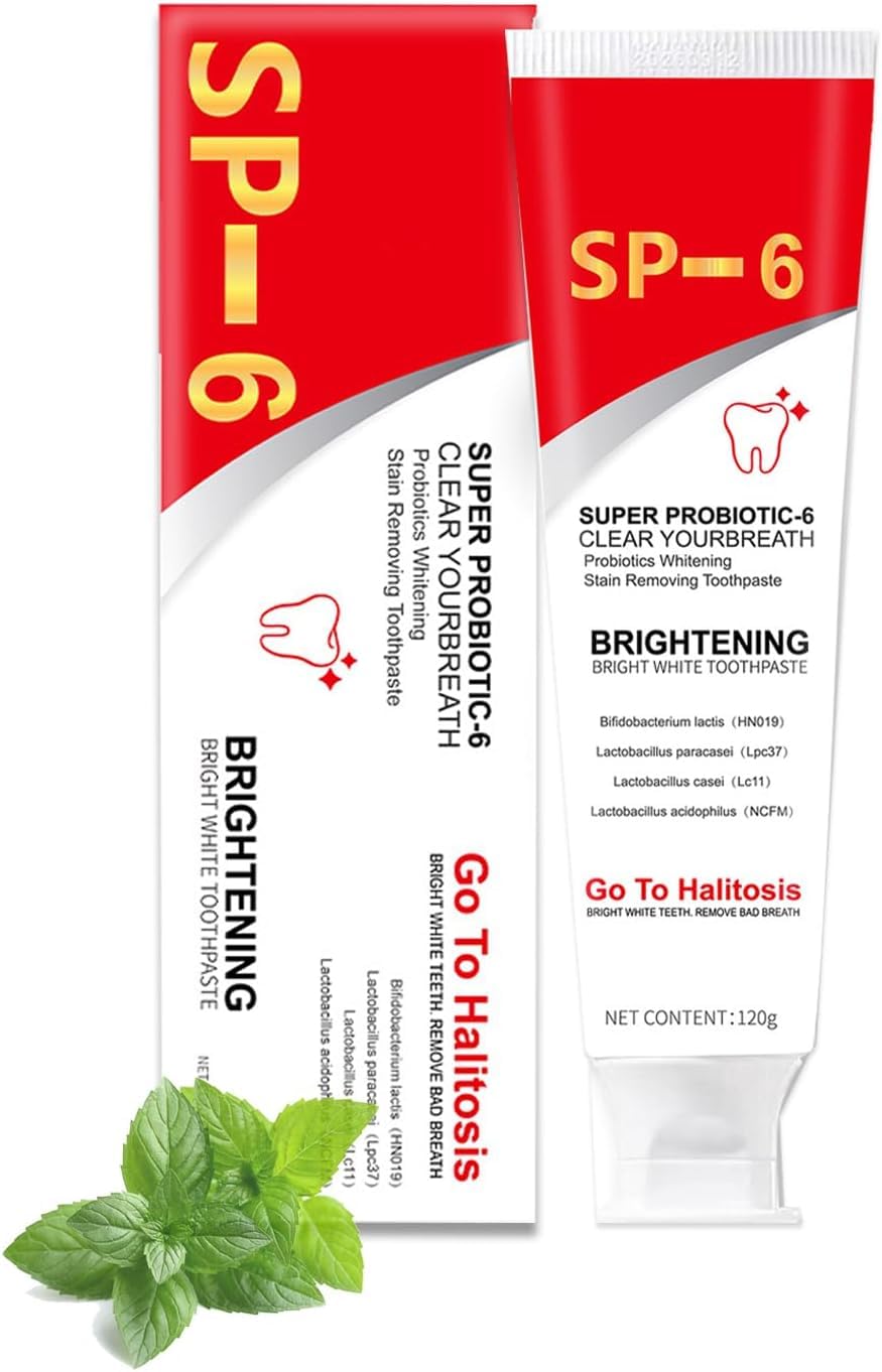 Jefuzh Super Probiotic-6 Toothpaste | Sp-6 Ultra Whitening Toothpaste | Sp 6 Toothpaste for Fresh Breath