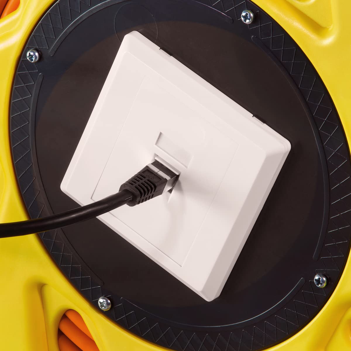 LogiLink cq3060s Enrouleur de câble réseau avec Prises 6 A STP RJ45 Keystone 60m