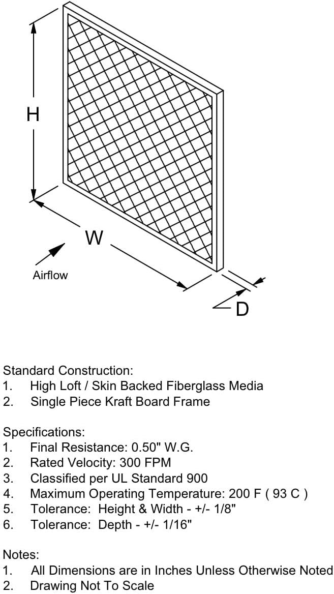 12 x 24 x 1 Merv 5 Disposable Air Filter (12 Pack)