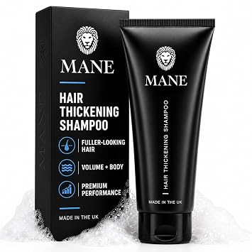 Mane Thickening Biotin Shampoo for Hair Growth Men & Women, Support Fine & Thinning Hair, Reduce Loss & Encourage Thicker, Fuller Growth 100ml