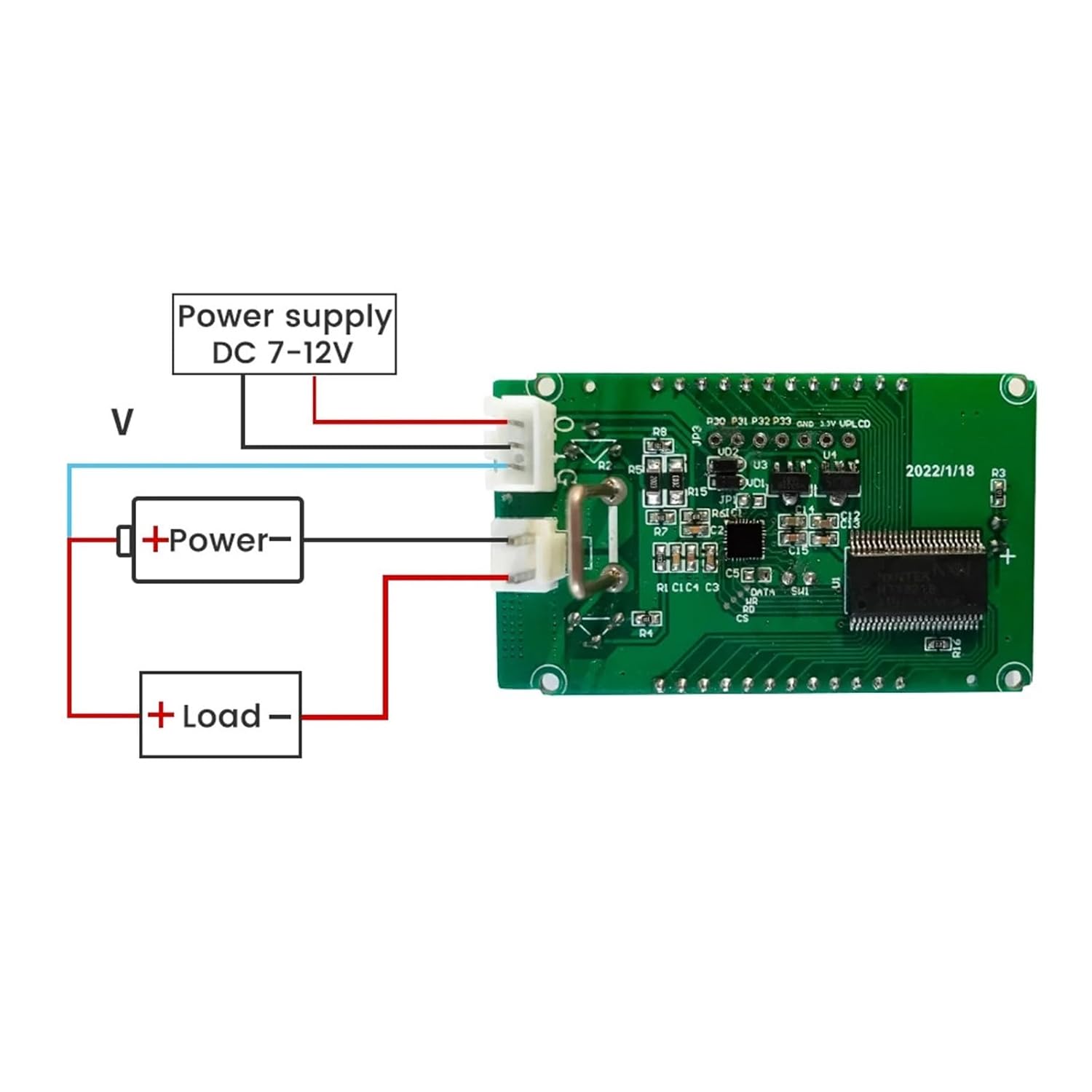DC 0-100V 5A 10A 250W 999W LCD Digital Voltmeter Ammeter 1Pcs(DC 0-50V 5A 250W)