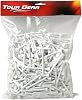 Hireko Tour Gear Wood Golf Tees White, Assorted Sizes 2-3/4 inch or 3-1/4 inch Tall Golf Tees, 100, 500 Bulk Packs