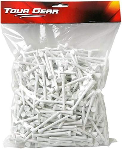 Hireko Tour Gear Wood Golf Tees White, Assorted Sizes 2-34 inch or 3-14 inch Tall Golf Tees, 100, 500 Bulk Packs disponible en Yaxa Peru