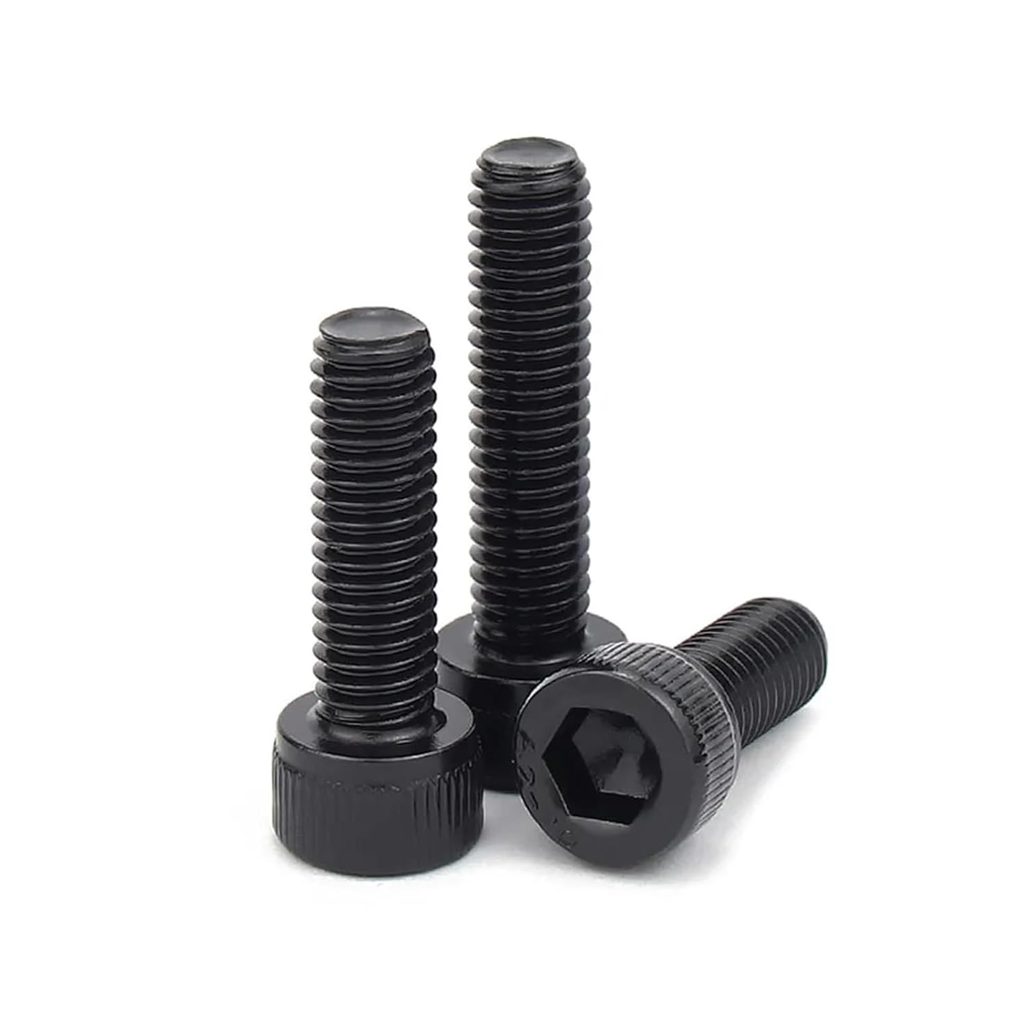 50pcs M2 DIN912 Black Plating 304 A2 Stainless Steel Allen Hexagon Hex Socket Cap Head Screw Bolt(55mm)