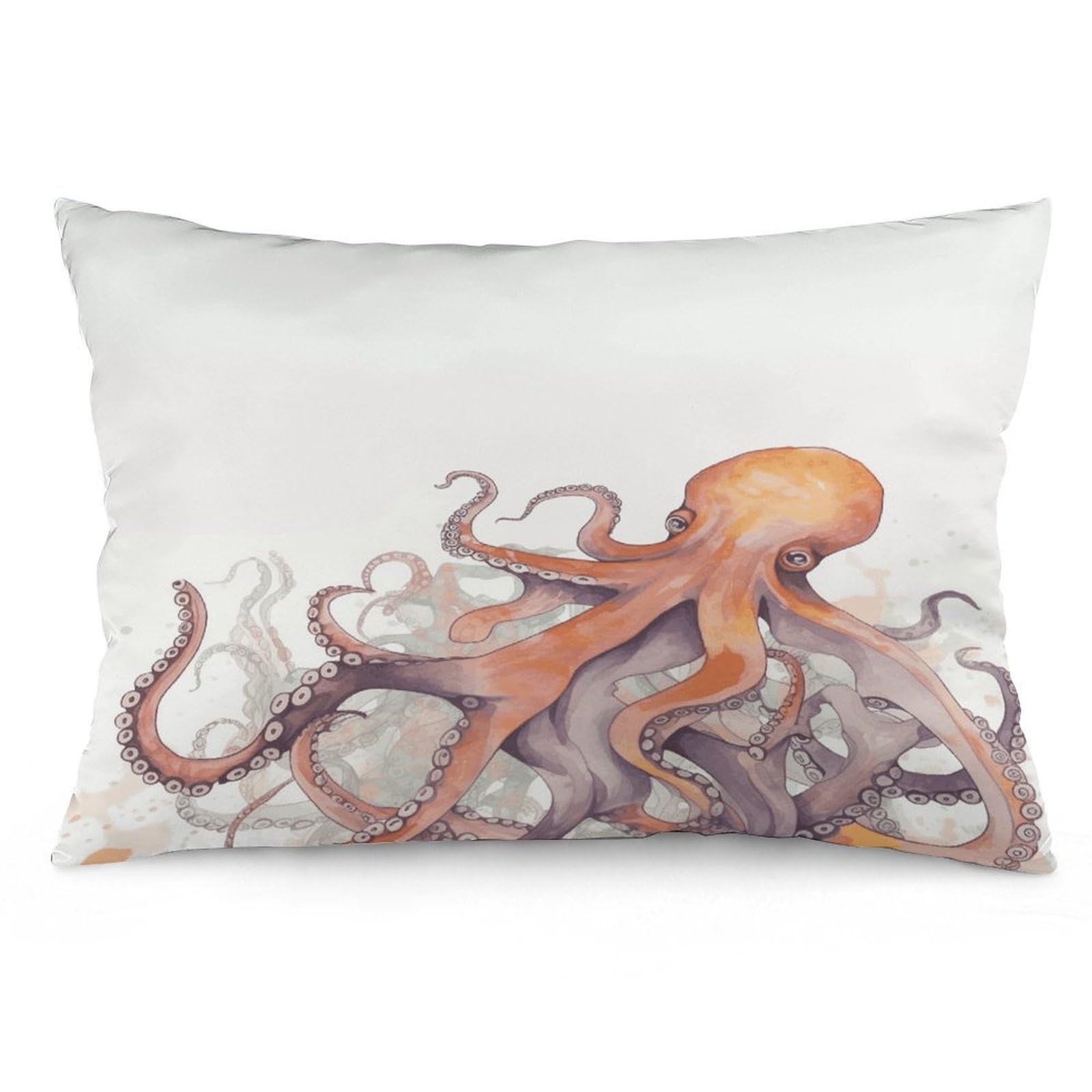 Octopus Tentacles Throw Pillow Cover Soft Lumbar Pillow Covers with Zipper Breathable Rectangular Cushion Case Polyester Pillow Case Decorative Body Pillow Cover for Couch Bed