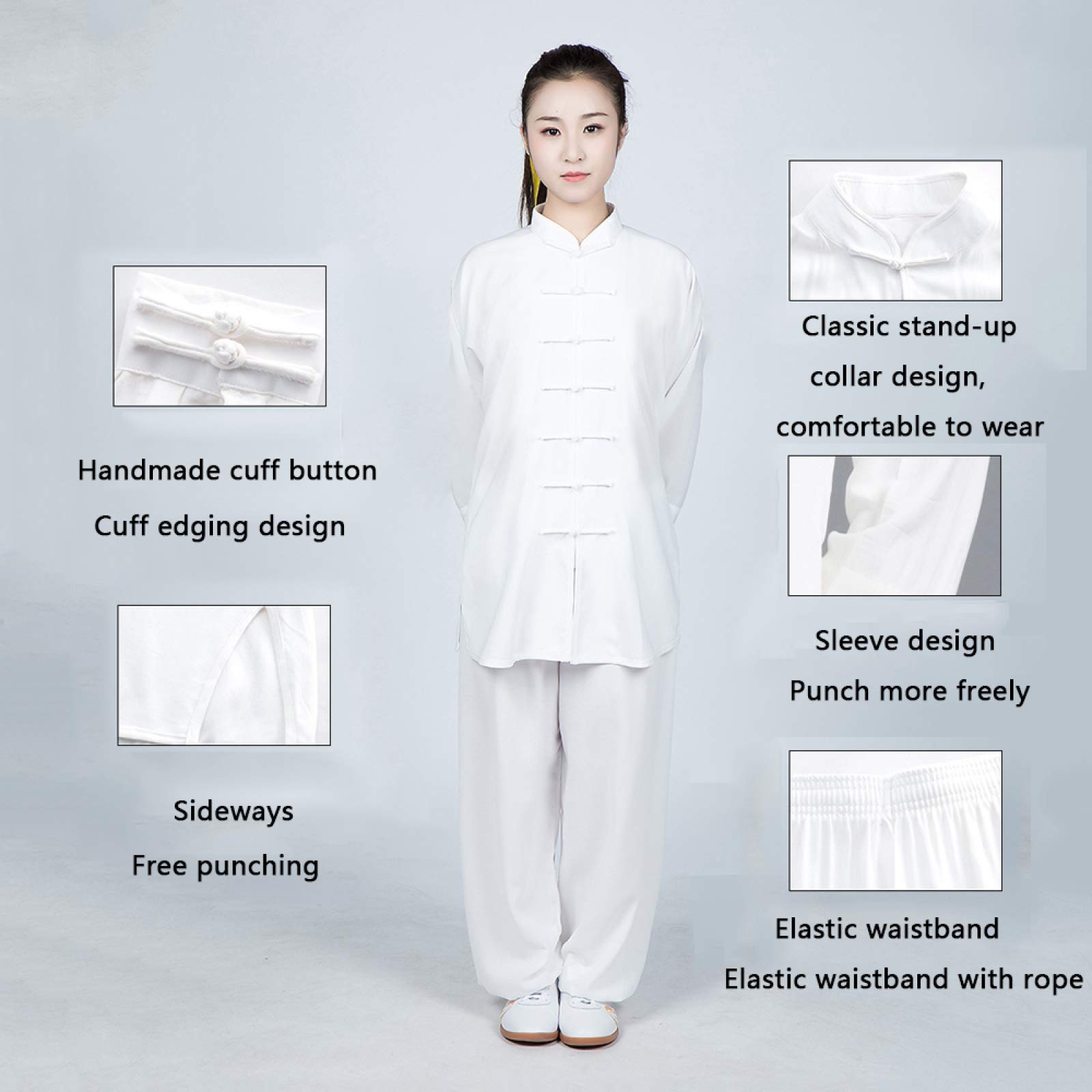 Herren Tai Chi Kleidung, Unisex Chinesische Traditionelle Kampfkunst Tai Chi Uniform Kung Fu Kleidung Wushu Anzug - Für Männer Und Frauen