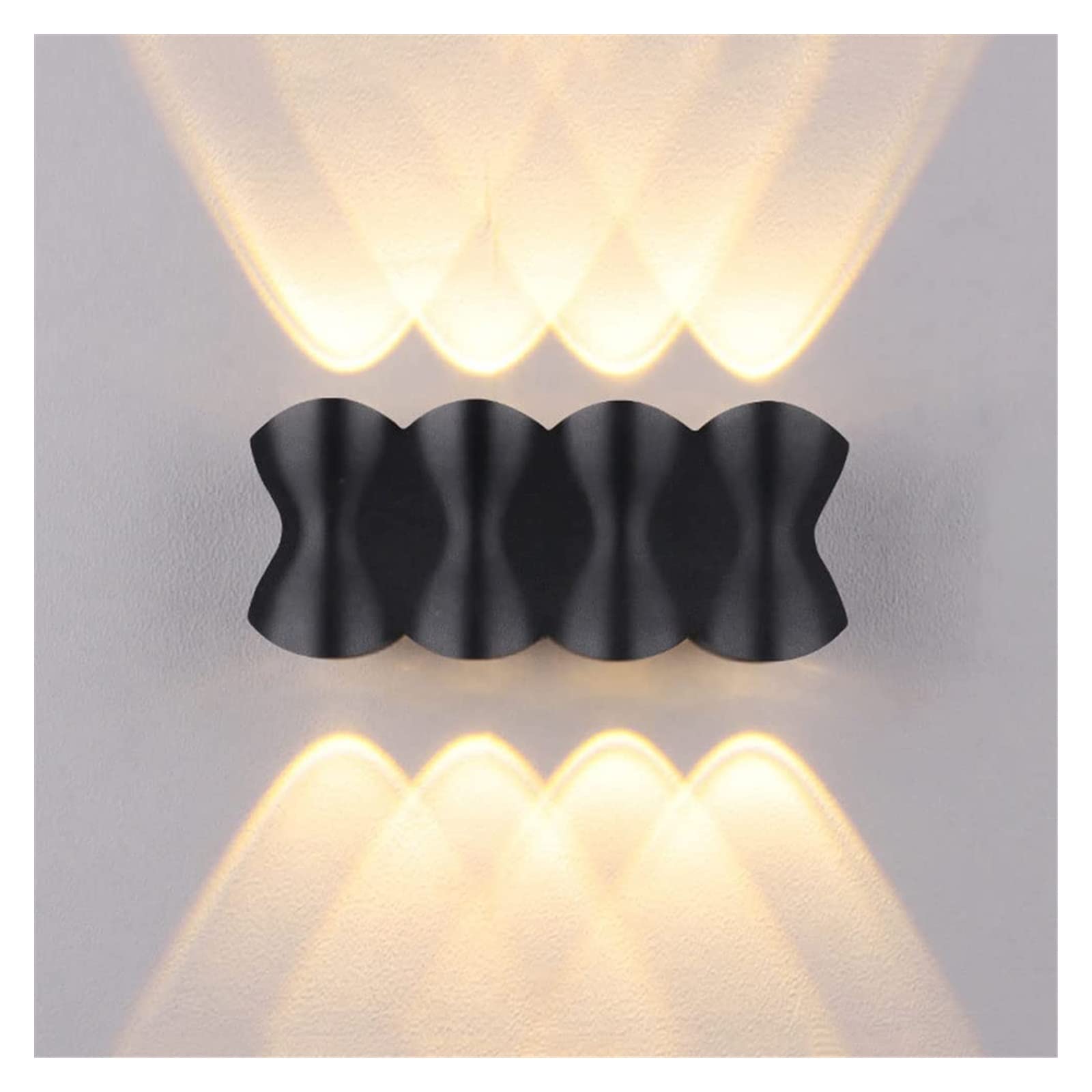 SXWNBIFH wall lamp Wall Lamp Light LED Outdoor Wall Light Black Porch Lamp, Up Down Aluminum Wall Sconce, IP65 Waterproof Indoor Wall Spotlights, Garden Lights Bathroom Sconces, 3000K Exterior Wall