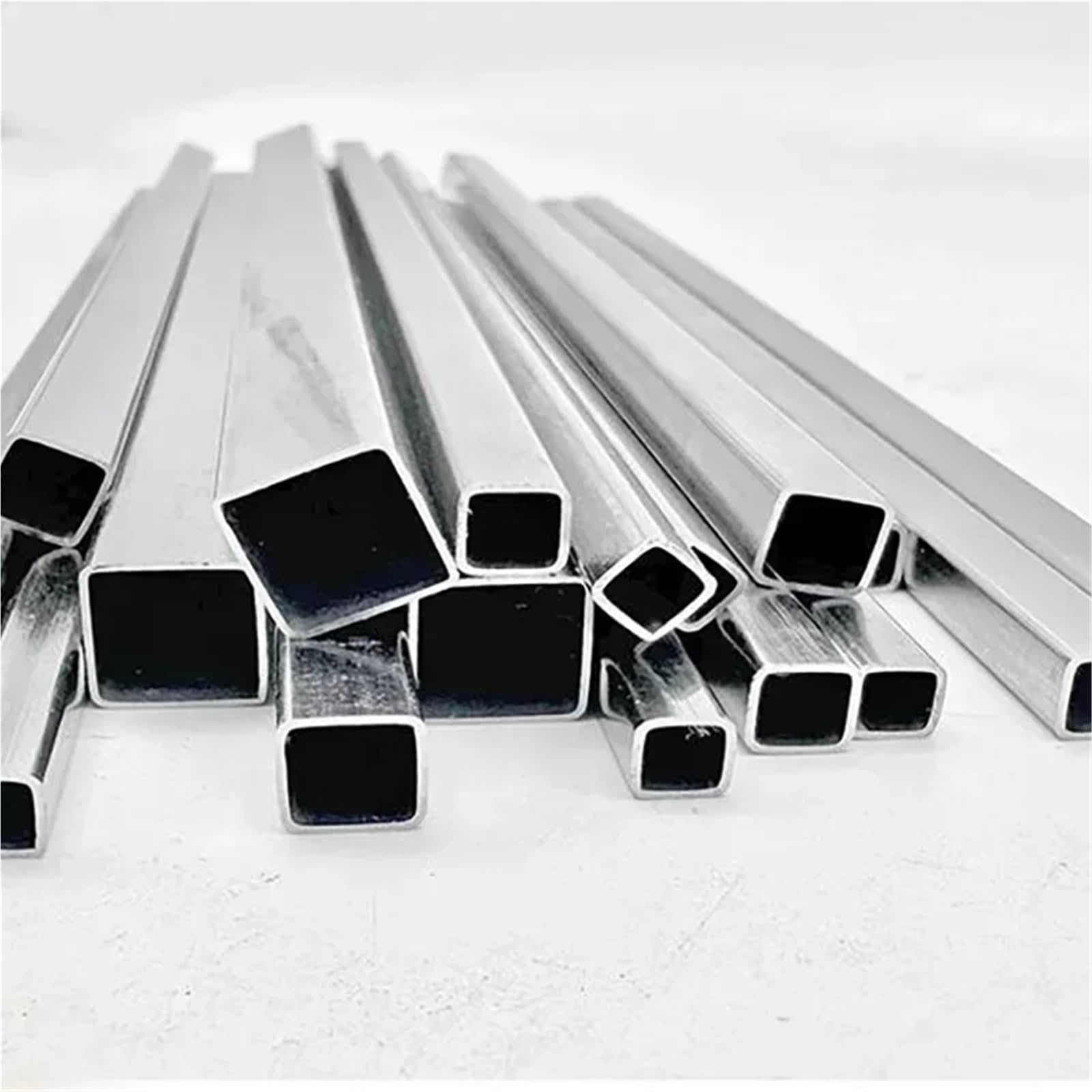 Edelstahlrohre Vierkantrohr aus Edelstahl, rechteckiges Rohr Metall(Length 100mm,20x20x3mm 1pc)