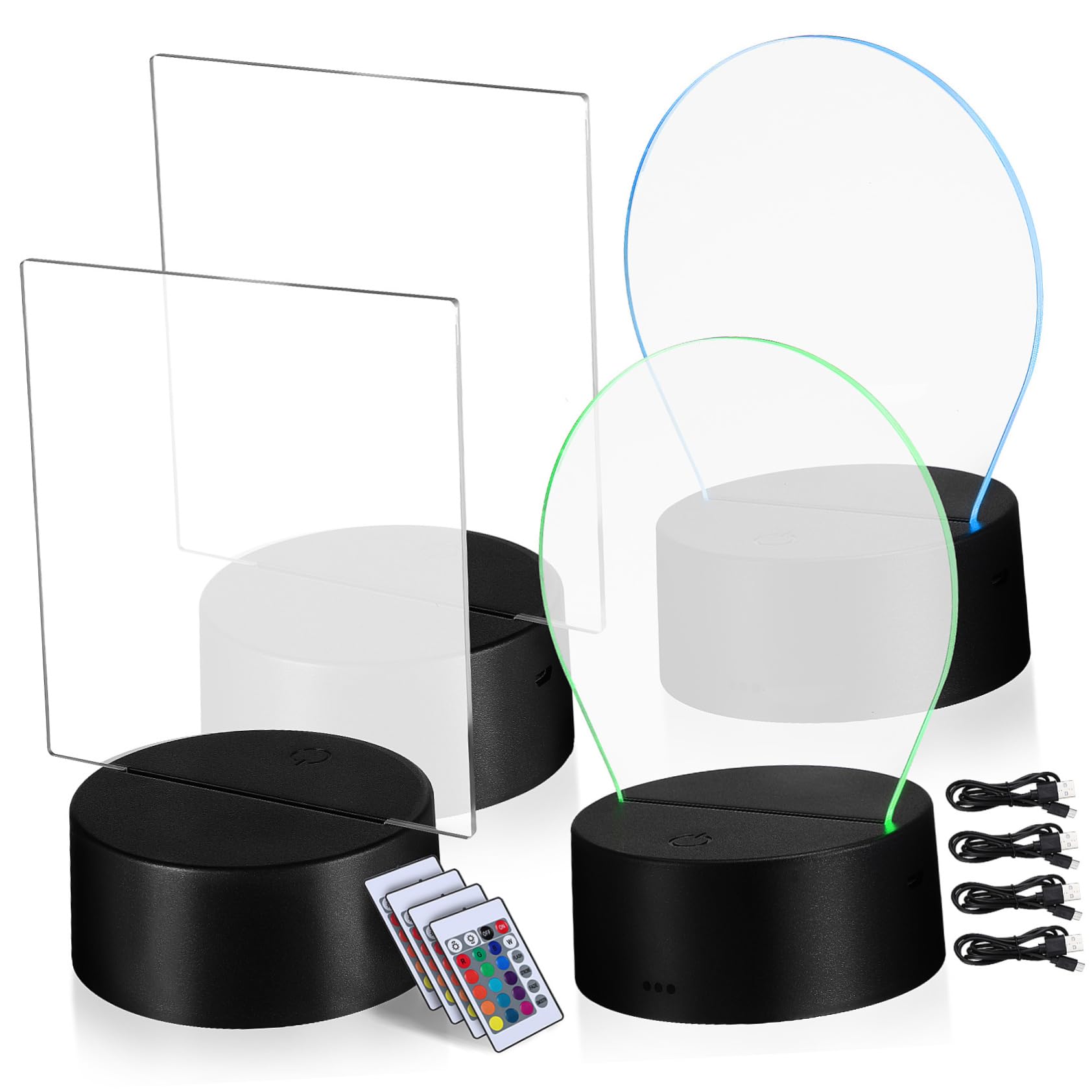 Amazon.co.jp: LABRIMP 4個セット ナイトライトベース Usbベース Led  