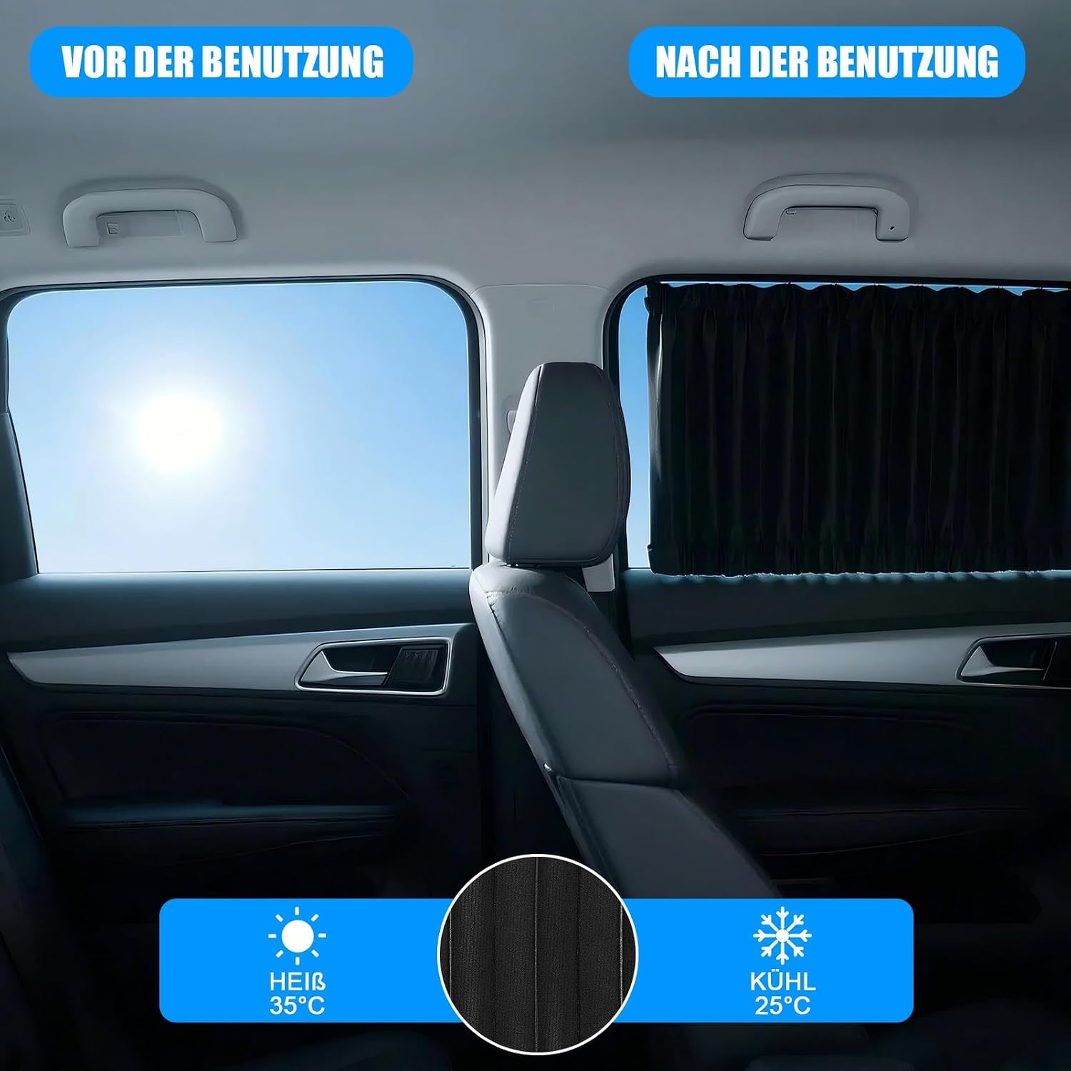 4 Piezas Parasol Coche para Citroën SpaceTourer (2016-2025 2026)
