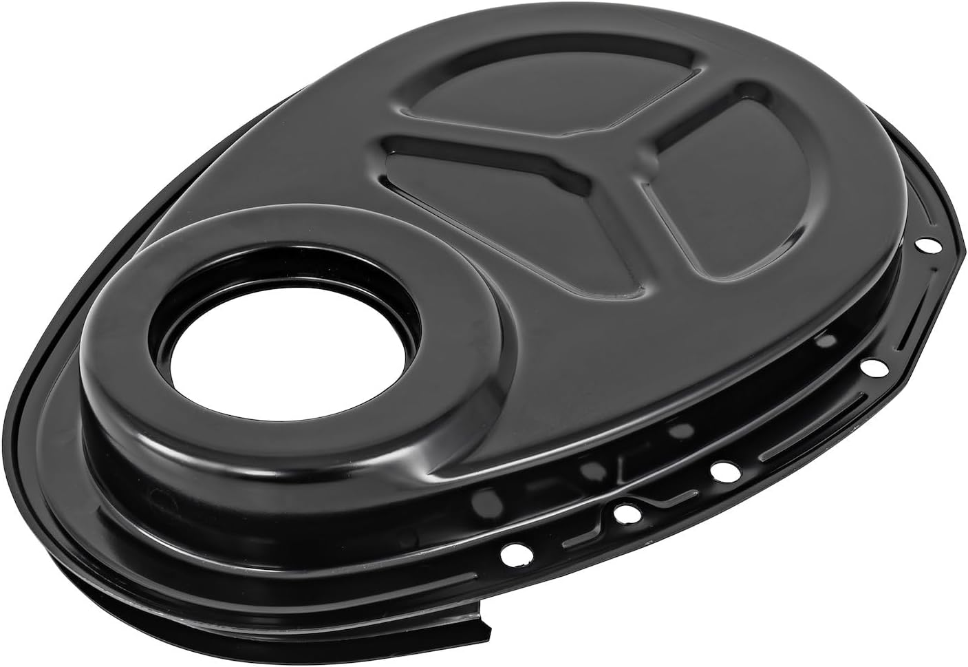 JEGS Timing Cover for 1955-1998 Small Block Chevy & 90-Degree V6 Engines [Black]