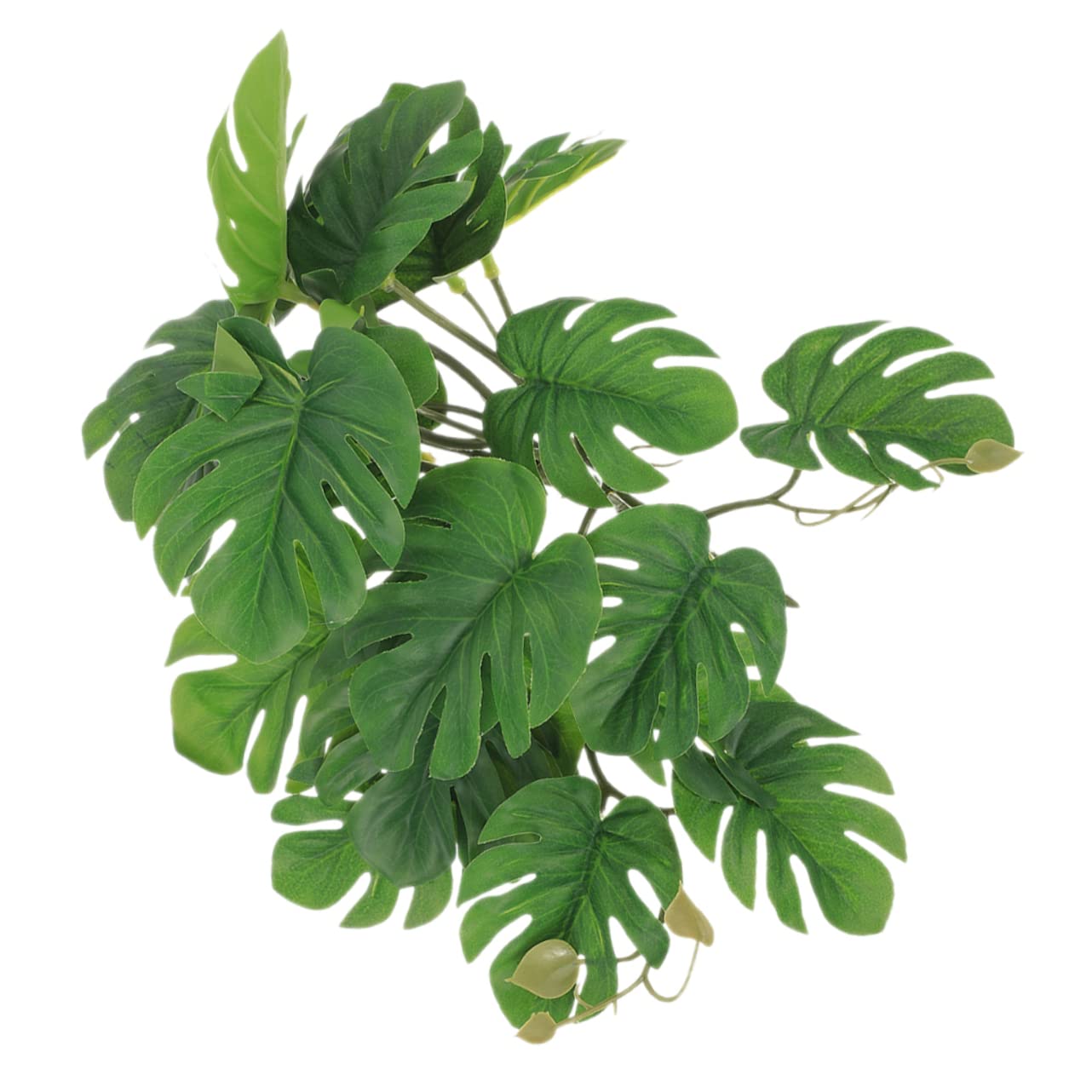 VILLFUL Simulated Reptile Plant Pendant Easy Shape Hanging Decor Durable Plastic for Safe Pet Enclosure, Green, 27x22cm
