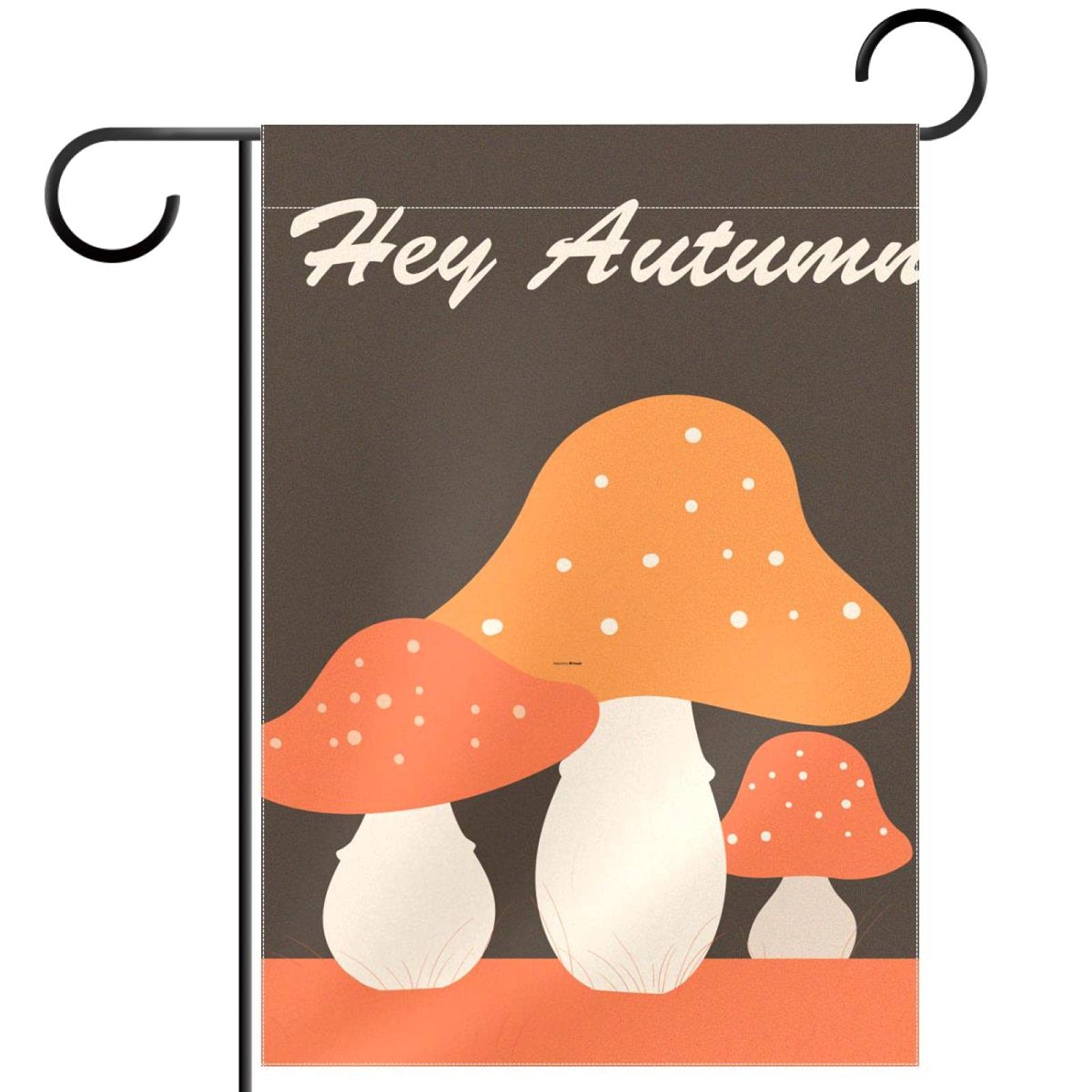 Hzppyz Gartenflagge Mit Pilz- Und Ahornblatt-Motiv – Doppelseitig, Wetterfest, 30,5x45,7cm