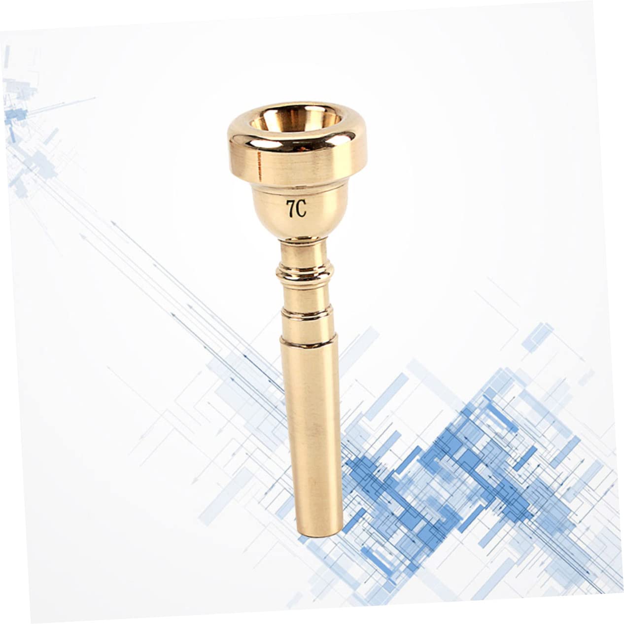 ifundom Big Mouth Number One Mouth Trumpet Mouthpiece Plated Metal Shape Easy to Play