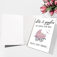 Vista 3 de Ziwenhu Bonita tarjeta de bebé para papá y mamá, bonita tarjeta de baby shower, regalo para recién nacido, tarjeta de felicitación para amigos