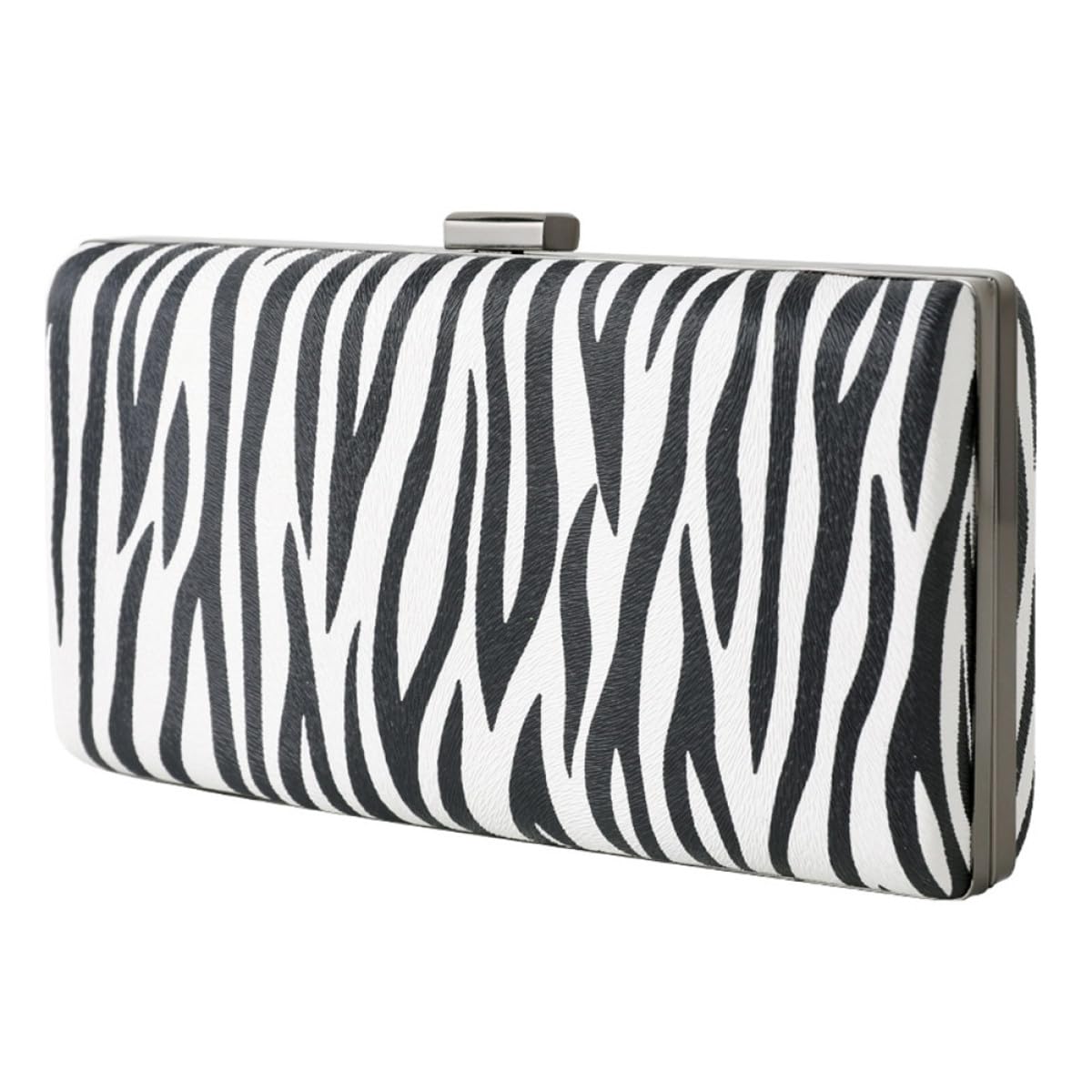 SEWACC Bolsa de Banquete Cebra Negra Pu para Fiesta Elegante Mujer