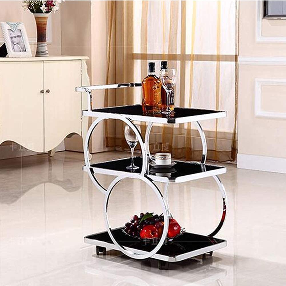 Carrito de Bar móvil, Carrito de Almacenamiento de Vino para Cocina doméstica, Hotel, Comedor, cafetería y Restaurante.