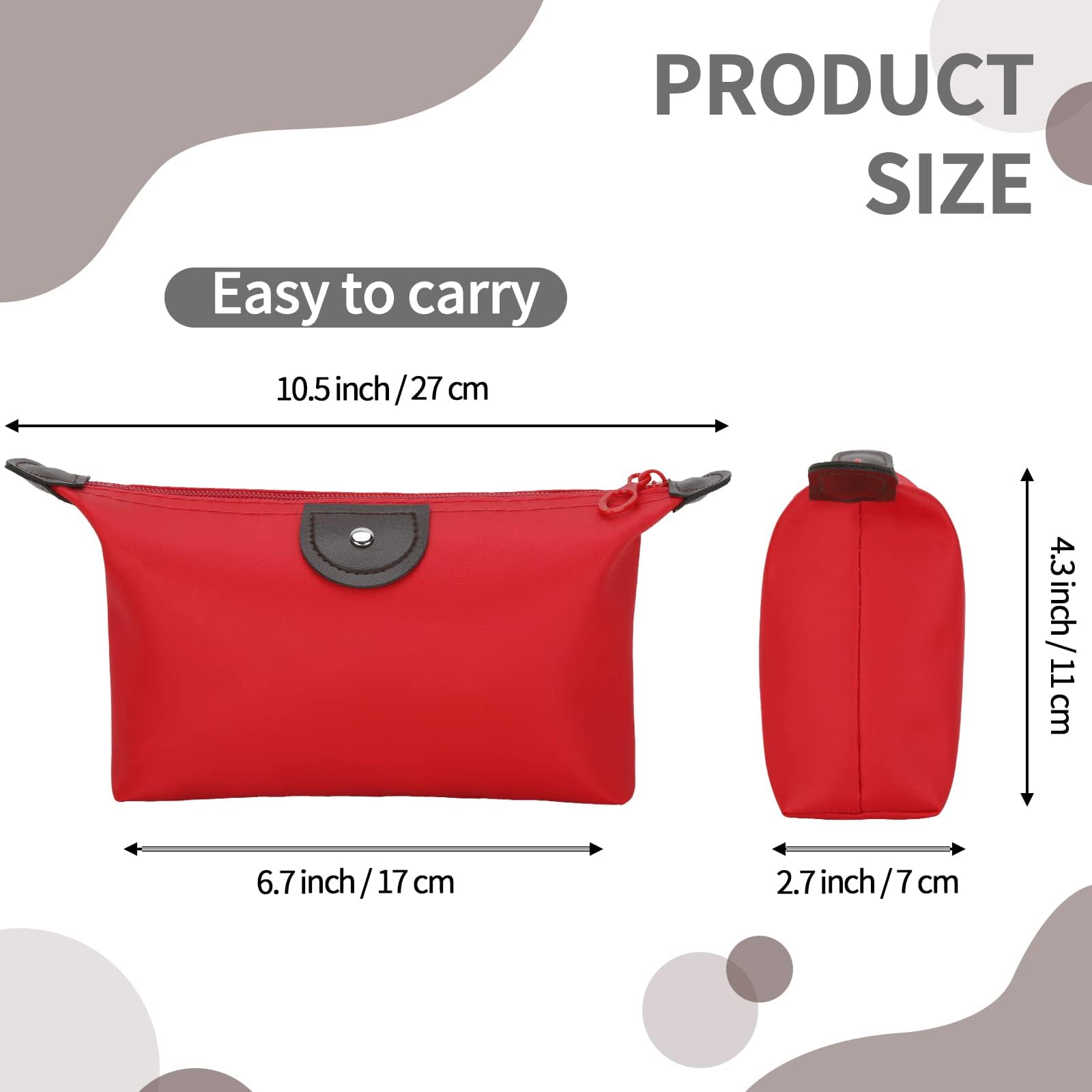 MAKABEE 5PCS Makeup Bag Bulk Toiletry Pouch Waterproof Cosmetic Storage Bags,with Zipper Travel Toiletry Organizer Packing Bag Accessory Organizer for Women and Men 1
