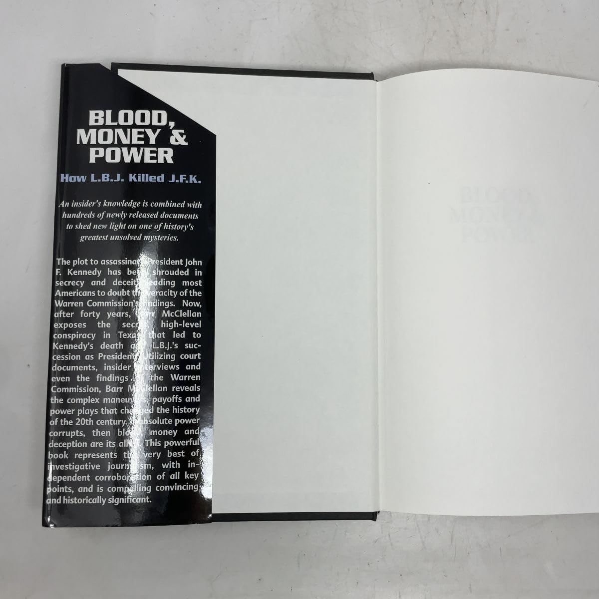 Blood, Money & Power: How L. B. J. Killed J. F. K.