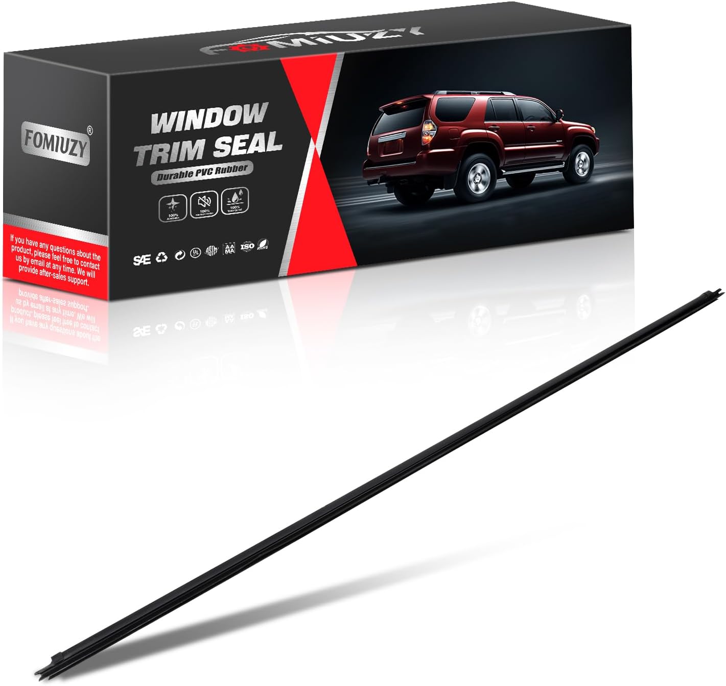 Rear Tailgate Liftgate Trunk Hatch Car Outer Door Window Moulding Sweep Felt Trim Seal Weatherstrip Compatible with Toyota 4Runner 2003-2009 Replace 68290-35031