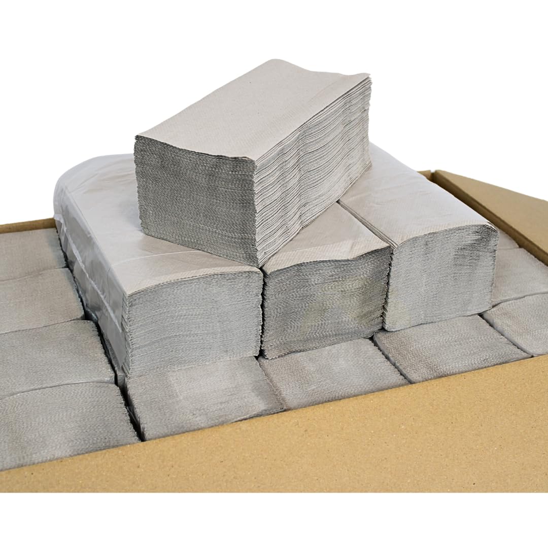 KURTT Asciugamani di carta per dispenser, 1 strato, 25 x 23 cm, 5.000 fogli, piegati ZZ/V, adatti per dispenser di asciugamani in WC, uffici, studi e studi