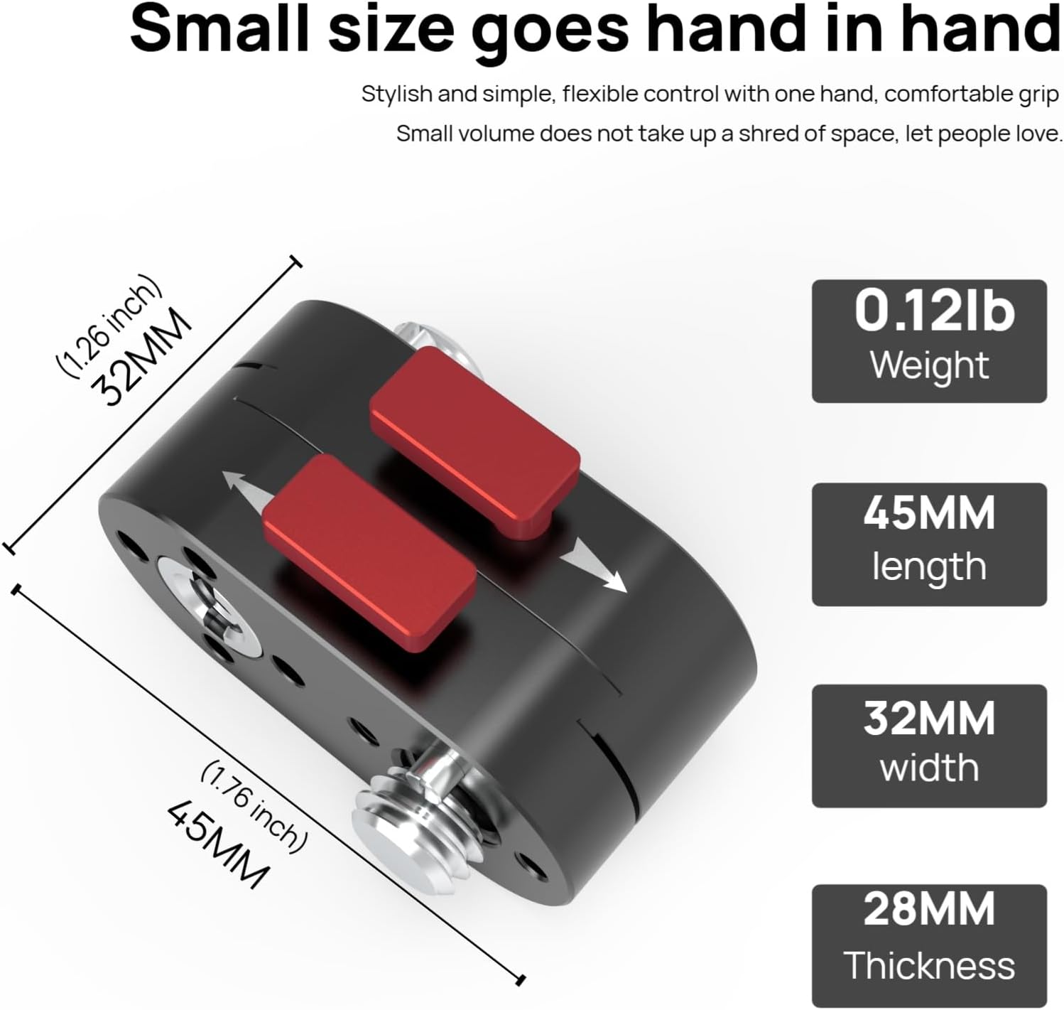 Mini Lock Quick Release Plate System, 2 Halves Split Design,Zero Play Locking with 1/4"-20 or 3/8"-16 Threads for Camera,Monitor,Tripod,Arm or Other Photography Accessories(3/8" Threaded)