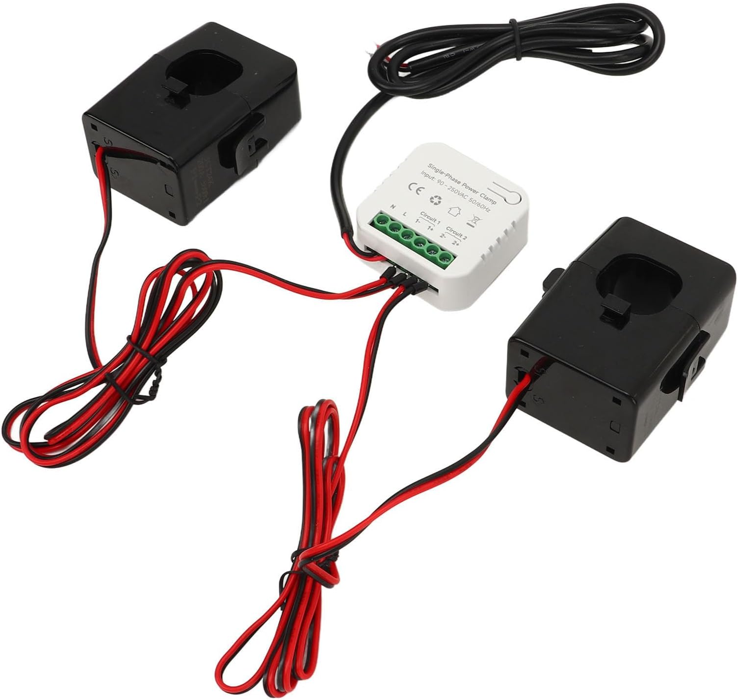 Pyhodi Smart Home Energy Monitor, WiFi Smart Energy Meter Single Phase Power Monitor Switch, Real Time Electricity Monitor Meter Solar Net Metering 2 300A CT Clamp Current Transformer