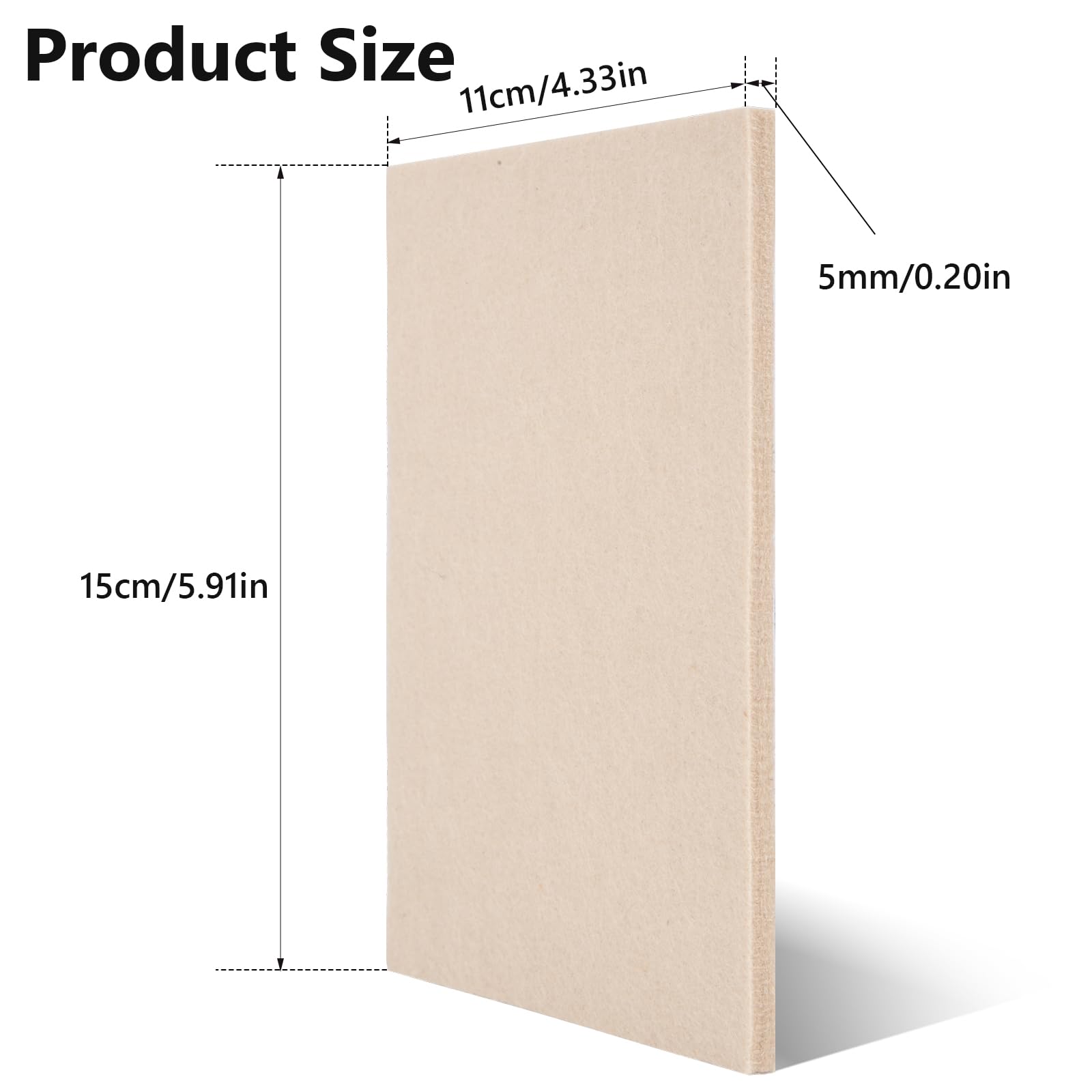 Yumcute Patin Feutre Autocollant, 20×16cm | 8 Pièces Patin De