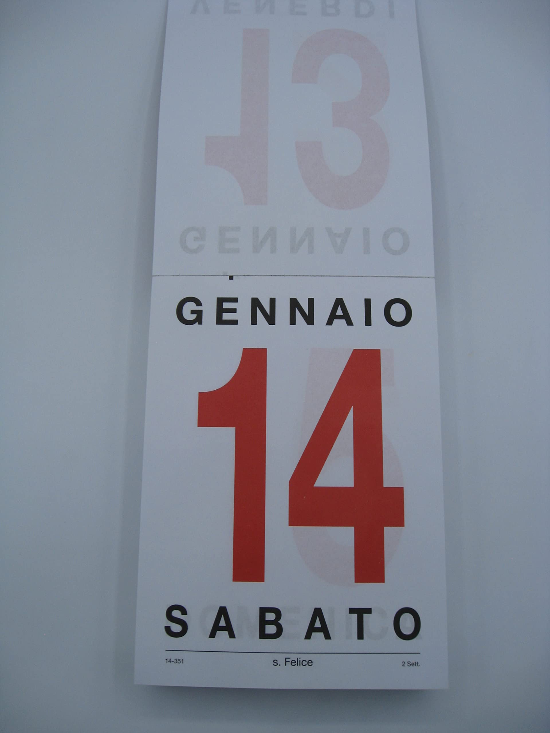 Calendario A Strappo 2025 Da Muro - Formato 5.8x8.5 Cm, Con Appendicartello In Carta Gommata